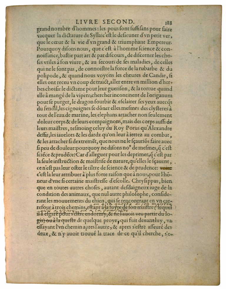 Apologie de Raimond Sebond de Michel de Montaigne - Essais - Livre 2 Chapitre 12 - Édition de Bordeaux - 026