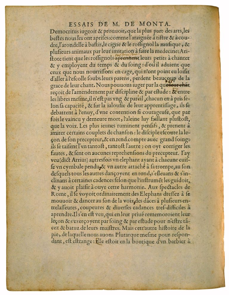 Apologie de Raimond Sebond de Michel de Montaigne - Essais - Livre 2 Chapitre 12 - Édition de Bordeaux - 029