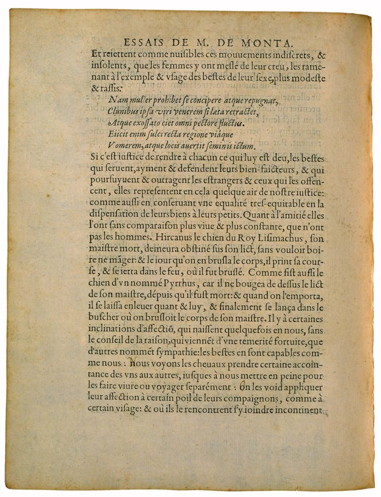 Apologie de Raimond Sebond de Michel de Montaigne - Essais - Livre 2 Chapitre 12 - Édition de Bordeaux - 037