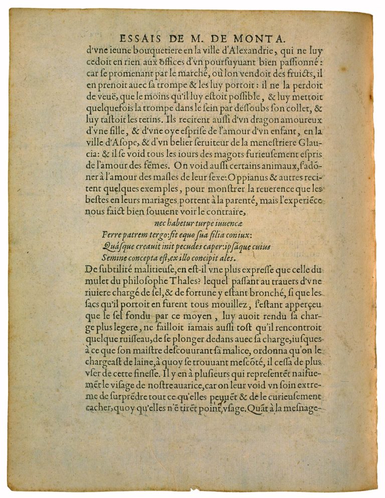 Apologie de Raimond Sebond de Michel de Montaigne - Essais - Livre 2 Chapitre 12 - Édition de Bordeaux - 039