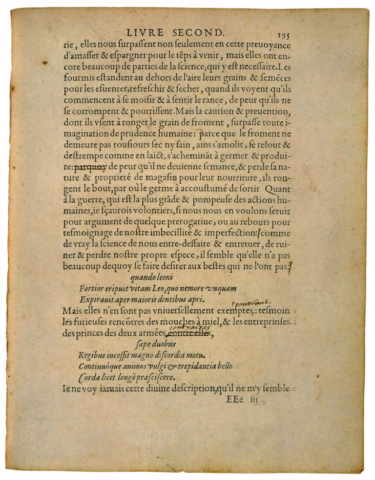 Apologie de Raimond Sebond de Michel de Montaigne - Essais - Livre 2 Chapitre 12 - Édition de Bordeaux - 040