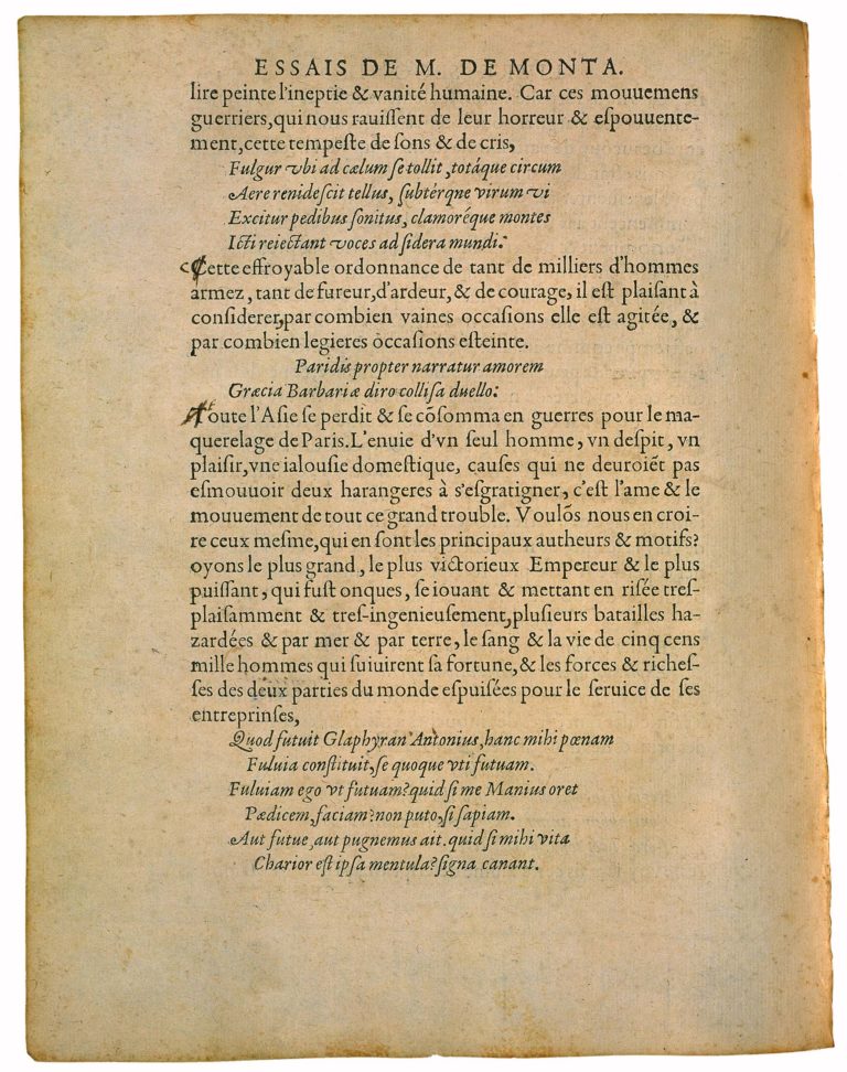 Apologie de Raimond Sebond de Michel de Montaigne - Essais - Livre 2 Chapitre 12 - Édition de Bordeaux - 041