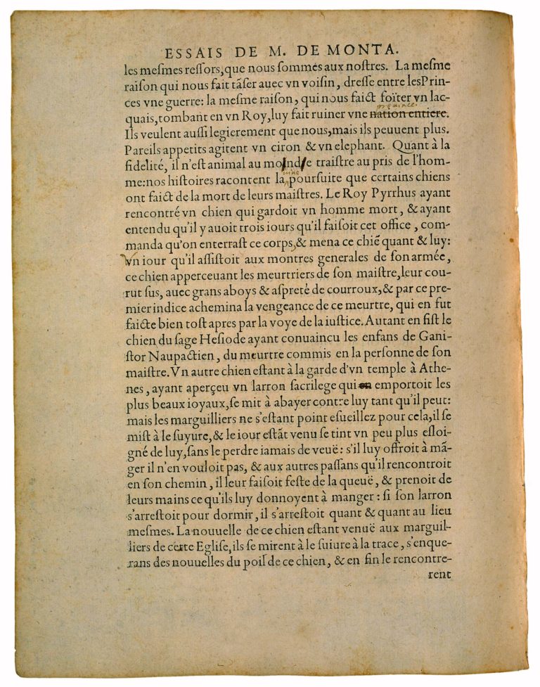 Apologie de Raimond Sebond de Michel de Montaigne - Essais - Livre 2 Chapitre 12 - Édition de Bordeaux - 043