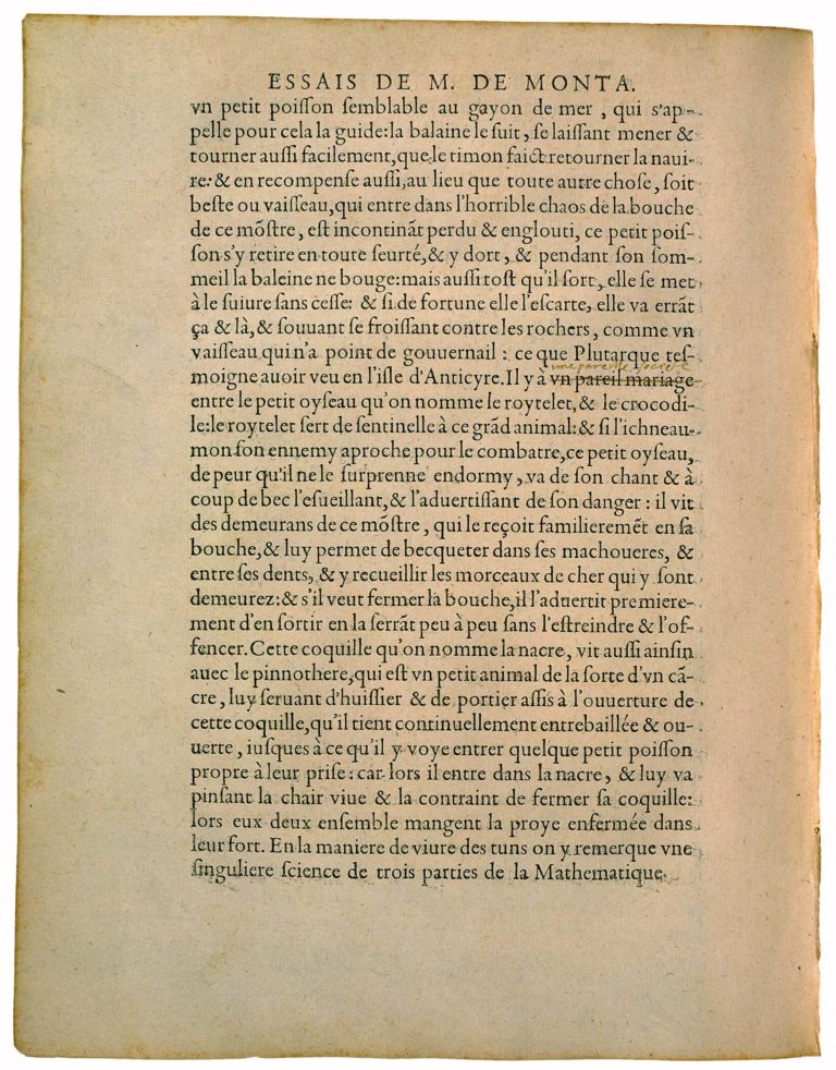 Apologie de Raimond Sebond de Michel de Montaigne - Essais - Livre 2 Chapitre 12 - Édition de Bordeaux - 047