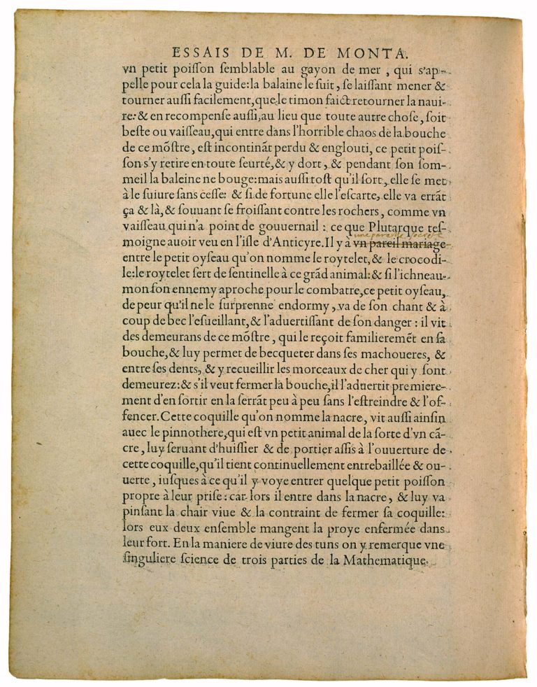 Apologie de Raimond Sebond de Michel de Montaigne - Essais - Livre 2 Chapitre 12 - Édition de Bordeaux - 047