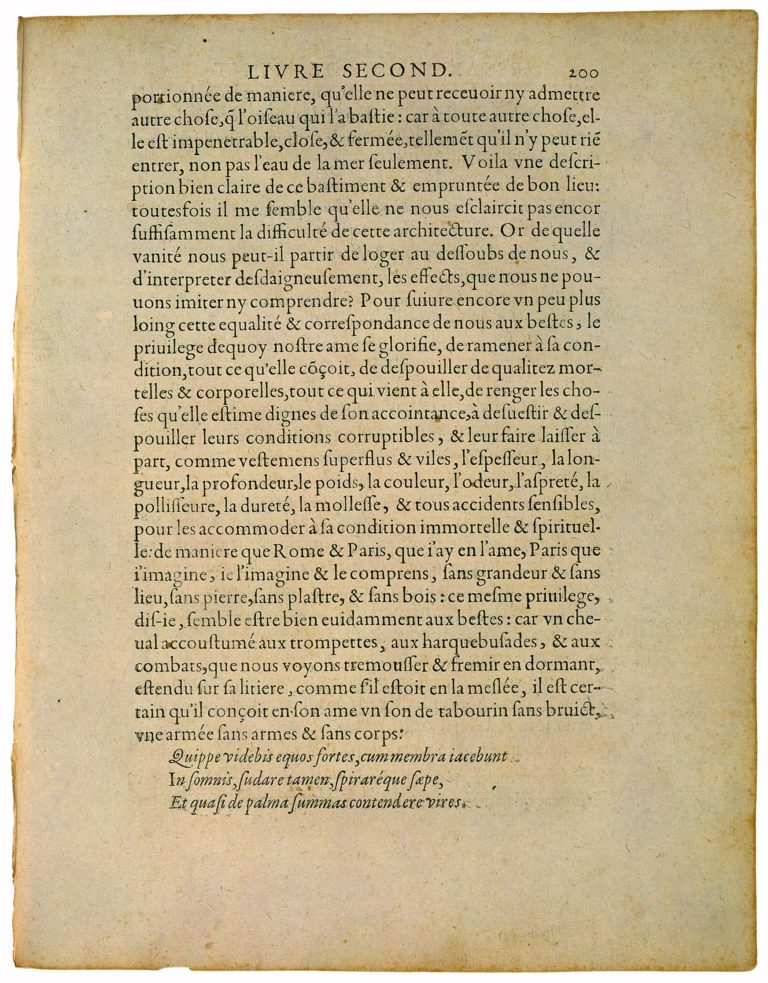 Apologie de Raimond Sebond de Michel de Montaigne - Essais - Livre 2 Chapitre 12 - Édition de Bordeaux - 050