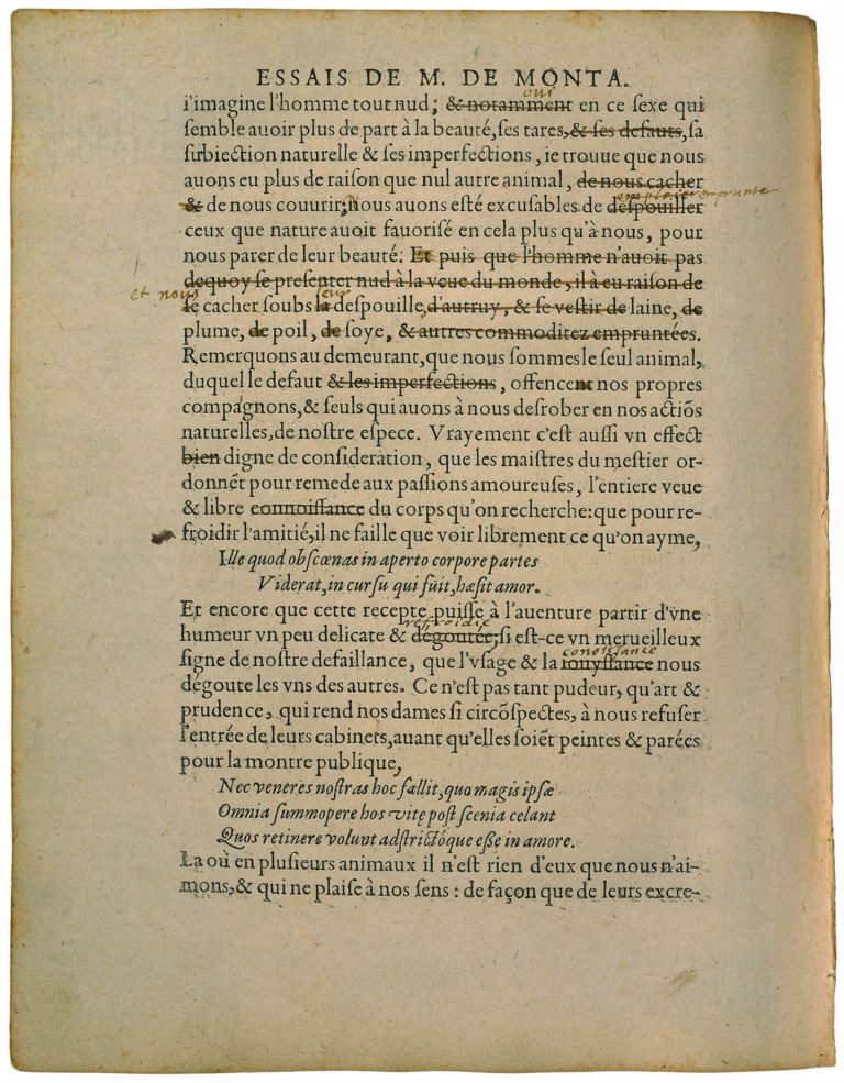 Apologie de Raimond Sebond de Michel de Montaigne - Essais - Livre 2 Chapitre 12 - Édition de Bordeaux - 053