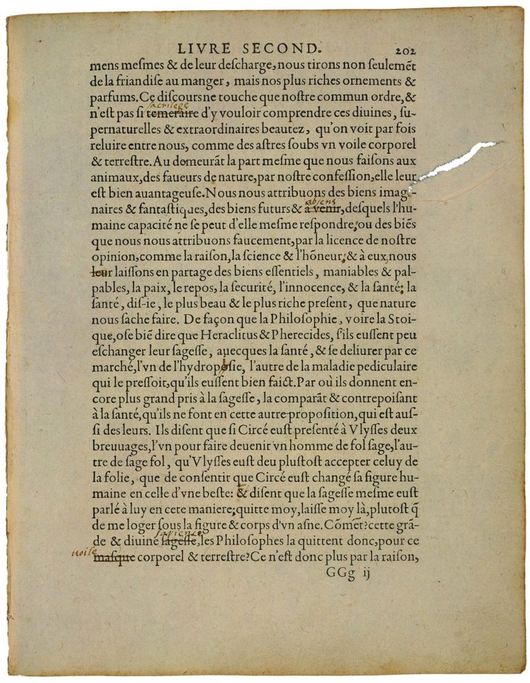 Apologie de Raimond Sebond de Michel de Montaigne - Essais - Livre 2 Chapitre 12 - Édition de Bordeaux - 054