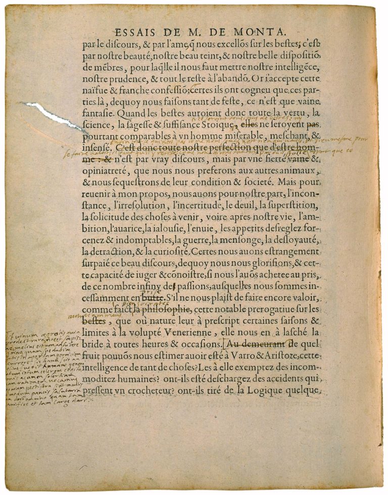 Apologie de Raimond Sebond de Michel de Montaigne - Essais - Livre 2 Chapitre 12 - Édition de Bordeaux - 055