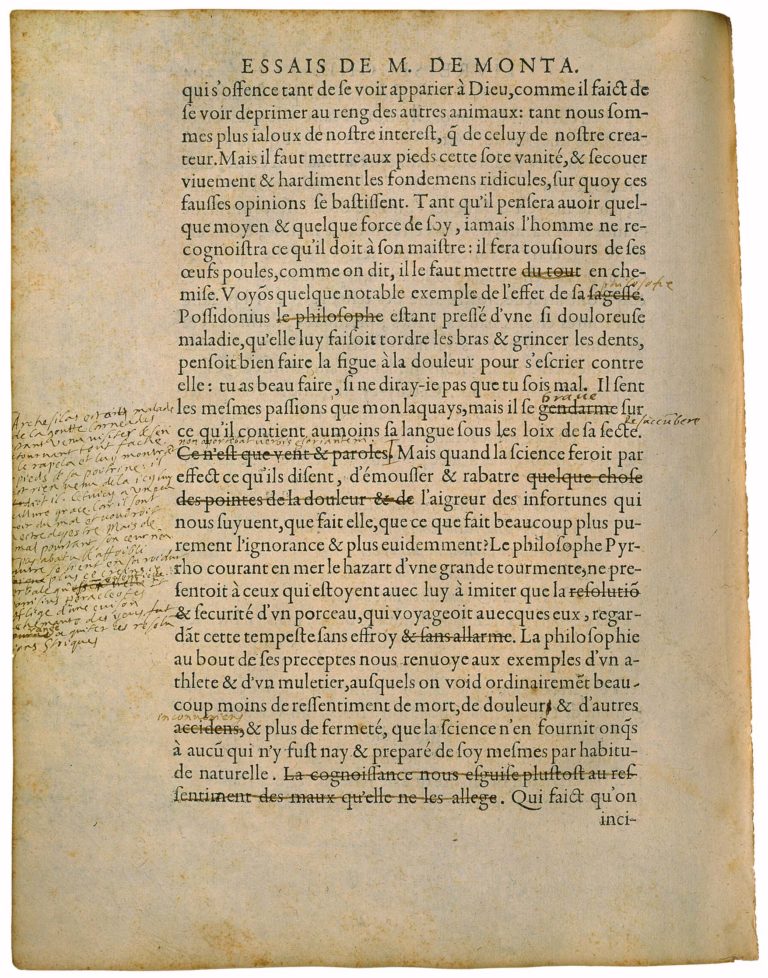Apologie de Raimond Sebond de Michel de Montaigne - Essais - Livre 2 Chapitre 12 - Édition de Bordeaux - 059