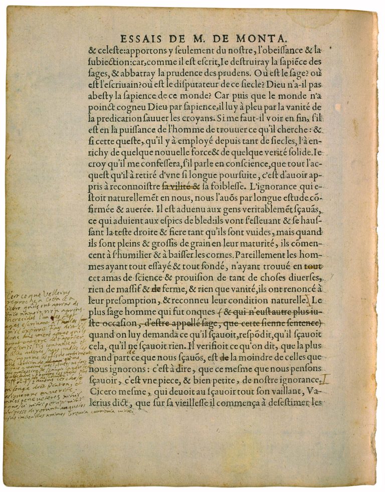 Apologie de Raimond Sebond de Michel de Montaigne - Essais - Livre 2 Chapitre 12 - Édition de Bordeaux - 069