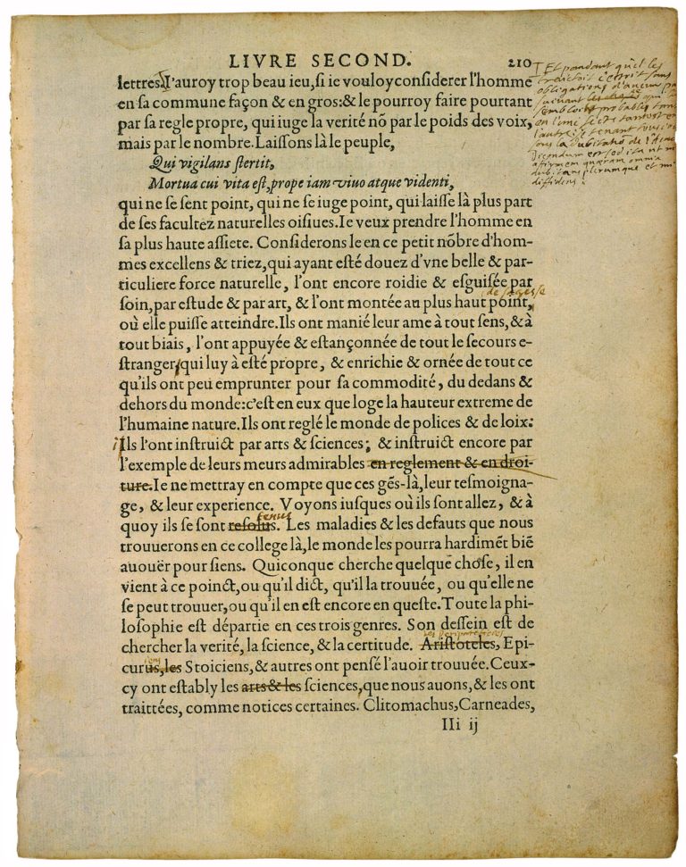 Apologie de Raimond Sebond de Michel de Montaigne - Essais - Livre 2 Chapitre 12 - Édition de Bordeaux - 070