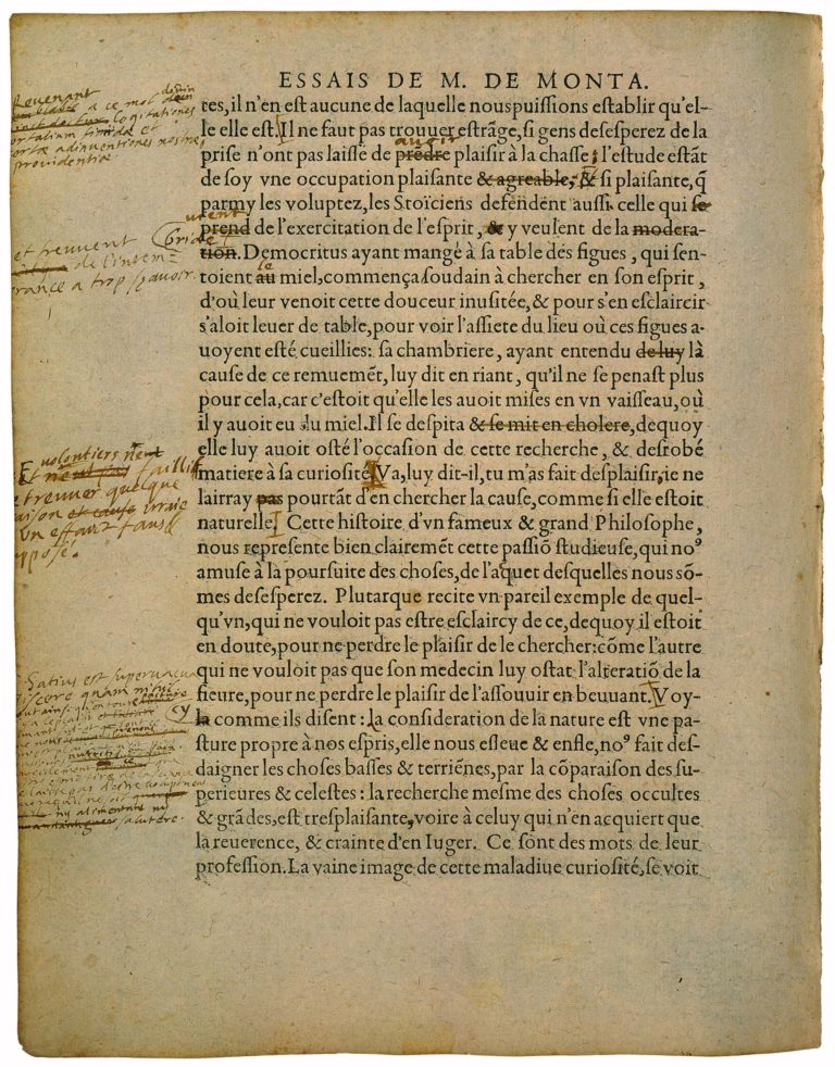 Apologie de Raimond Sebond de Michel de Montaigne - Essais - Livre 2 Chapitre 12 - Édition de Bordeaux - 077