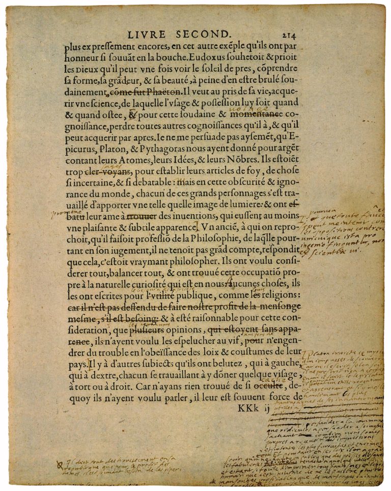 Apologie de Raimond Sebond de Michel de Montaigne - Essais - Livre 2 Chapitre 12 - Édition de Bordeaux - 078
