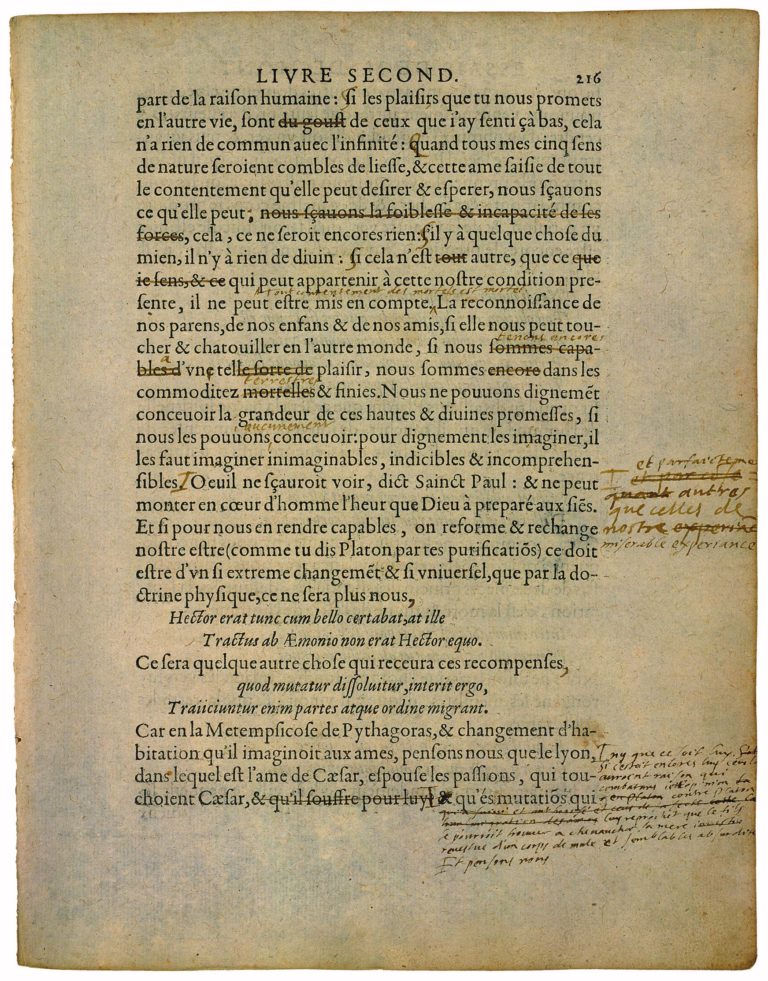 Apologie de Raimond Sebond de Michel de Montaigne - Essais - Livre 2 Chapitre 12 - Édition de Bordeaux - 082