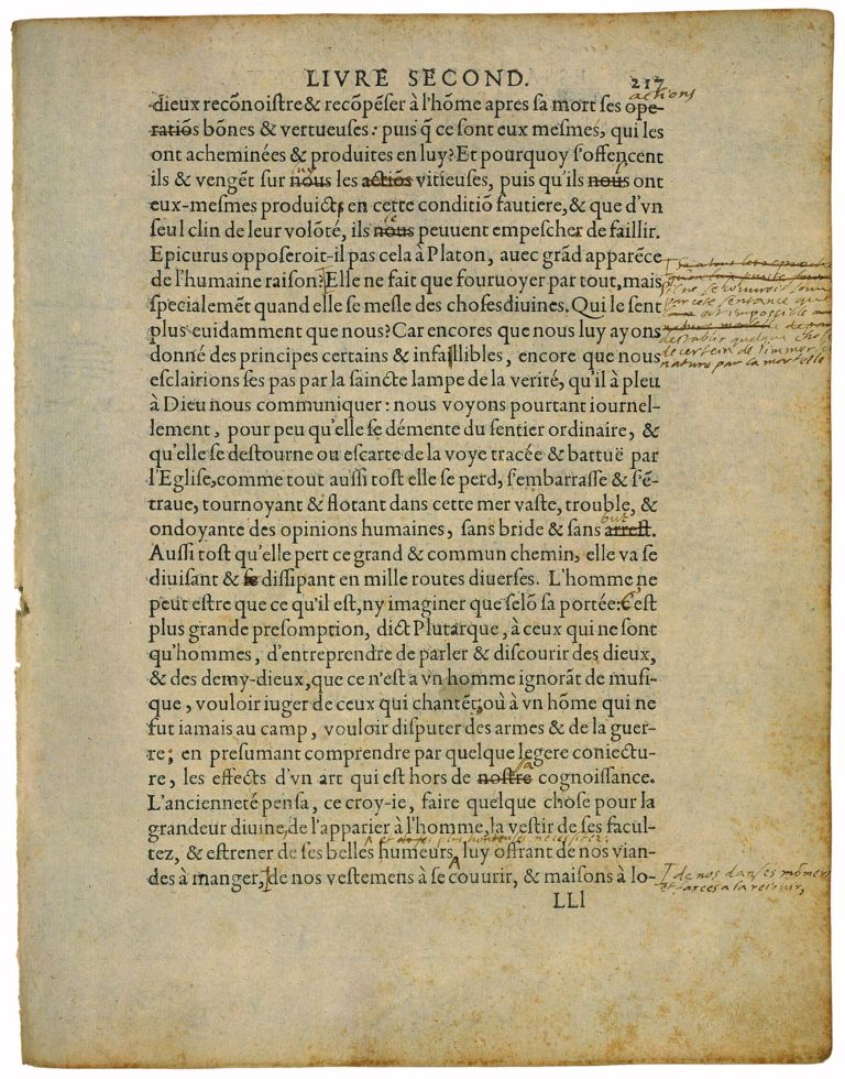 Apologie de Raimond Sebond de Michel de Montaigne - Essais - Livre 2 Chapitre 12 - Édition de Bordeaux - 084