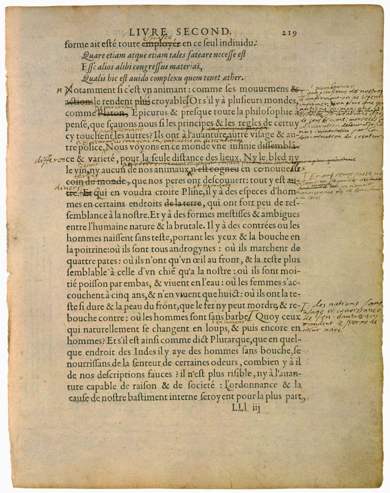 Apologie de Raimond Sebond de Michel de Montaigne - Essais - Livre 2 Chapitre 12 - Édition de Bordeaux - 088