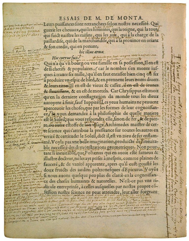 Apologie de Raimond Sebond de Michel de Montaigne - Essais - Livre 2 Chapitre 12 - Édition de Bordeaux - 095