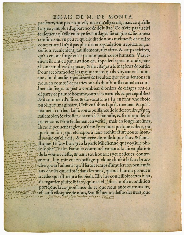 Apologie de Raimond Sebond de Michel de Montaigne - Essais - Livre 2 Chapitre 12 - Édition de Bordeaux - 097