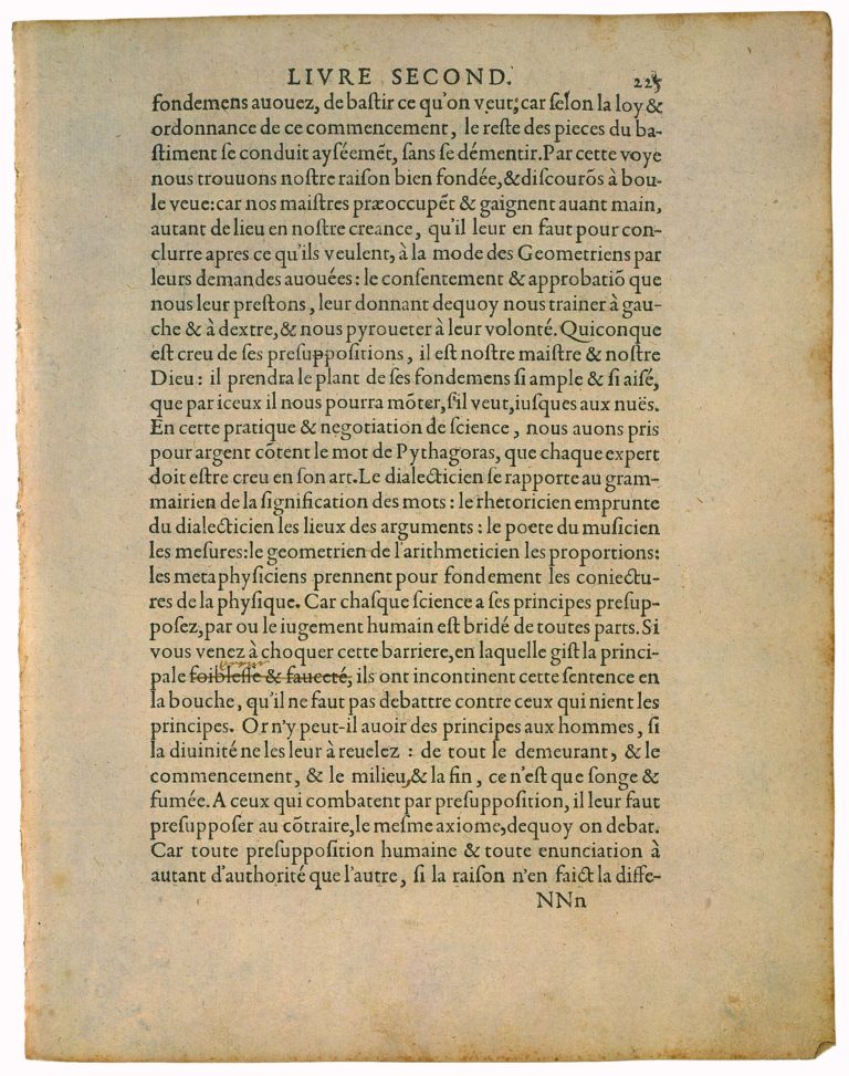 Apologie de Raimond Sebond de Michel de Montaigne - Essais - Livre 2 Chapitre 12 - Édition de Bordeaux - 100