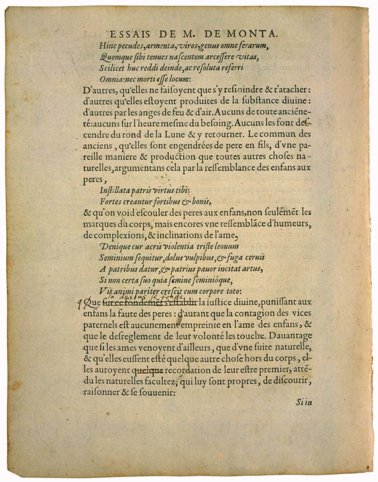 Apologie de Raimond Sebond de Michel de Montaigne - Essais - Livre 2 Chapitre 12 - Édition de Bordeaux - 107