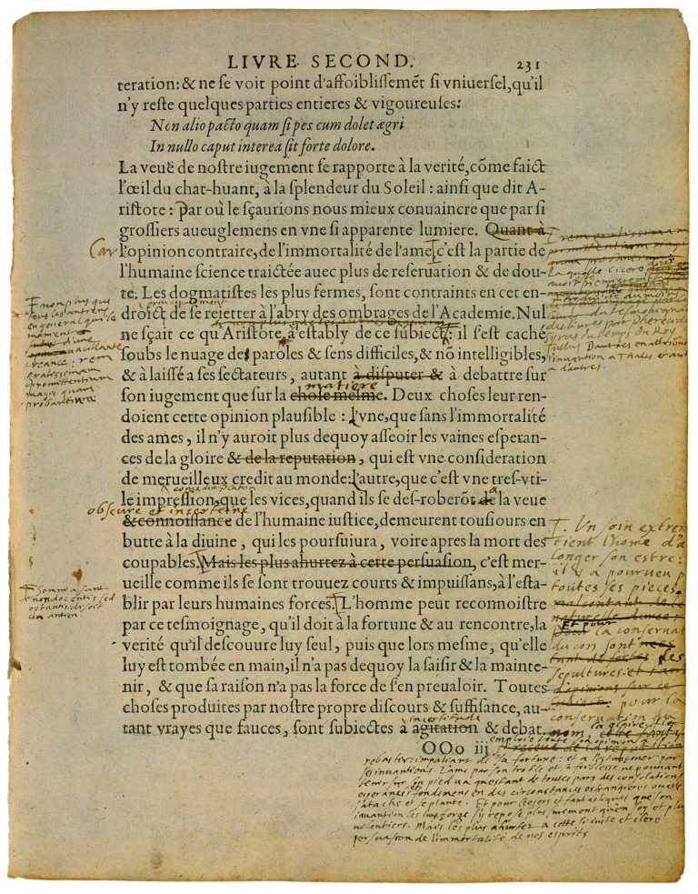 Apologie de Raimond Sebond de Michel de Montaigne - Essais - Livre 2 Chapitre 12 - Édition de Bordeaux - 112