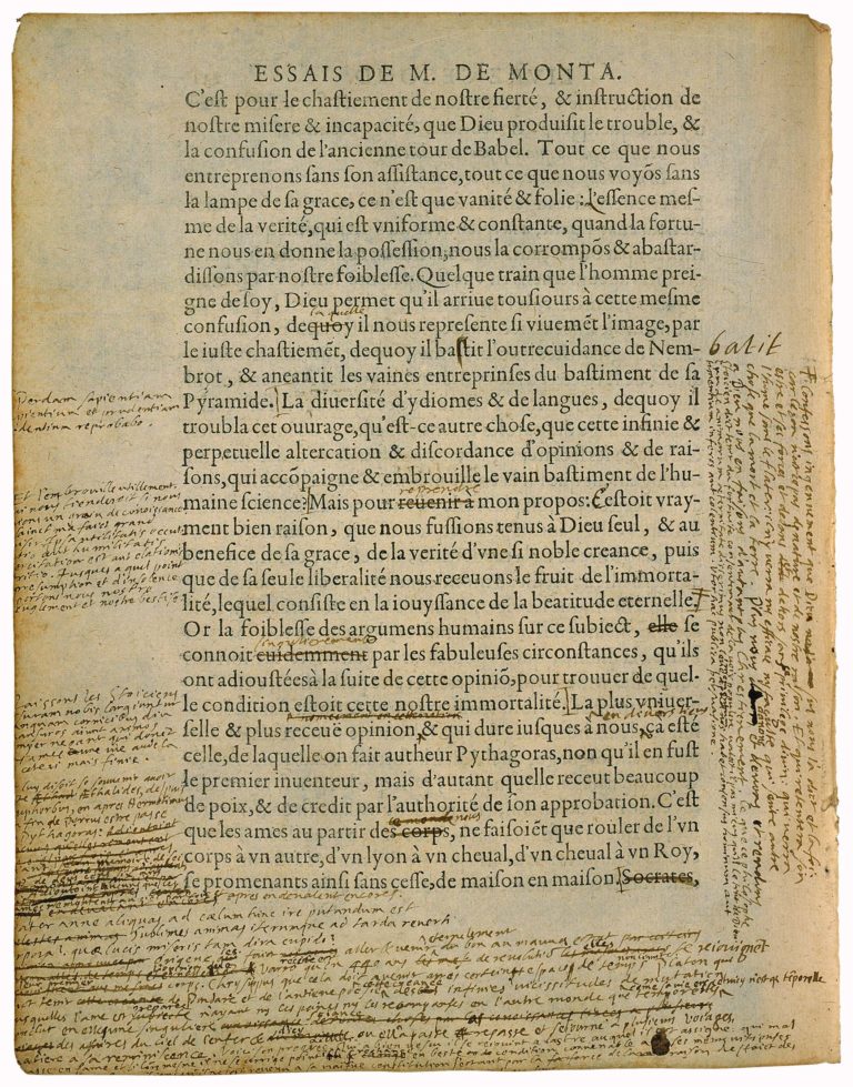 Apologie de Raimond Sebond de Michel de Montaigne - Essais - Livre 2 Chapitre 12 - Édition de Bordeaux - 113