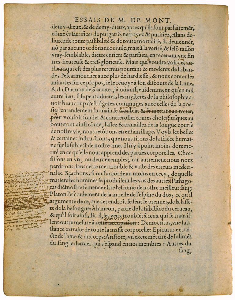 Apologie de Raimond Sebond de Michel de Montaigne - Essais - Livre 2 Chapitre 12 - Édition de Bordeaux - 115