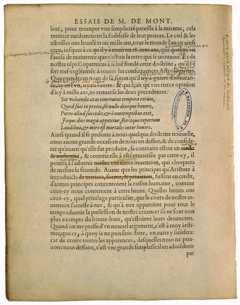 Apologie de Raimond Sebond de Michel de Montaigne - Essais - Livre 2 Chapitre 12 - Édition de Bordeaux - 131