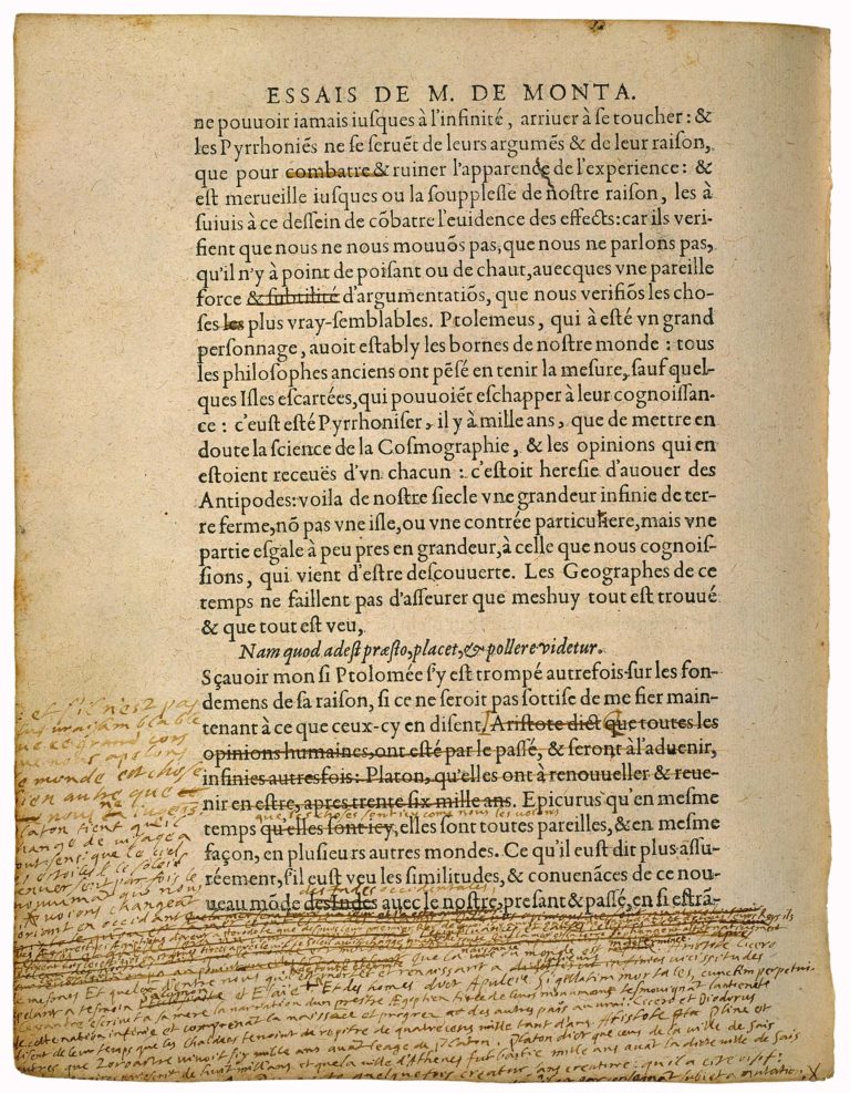 Apologie de Raimond Sebond de Michel de Montaigne - Essais - Livre 2 Chapitre 12 - Édition de Bordeaux - 133