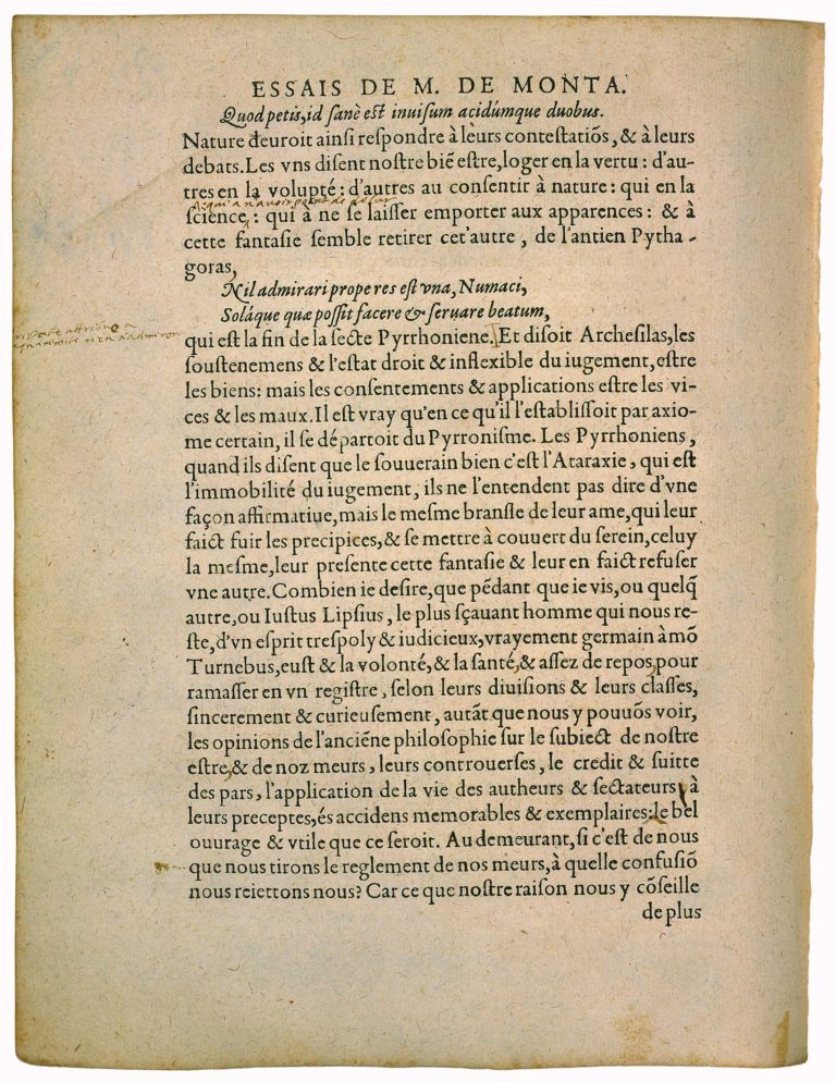 Apologie de Raimond Sebond de Michel de Montaigne - Essais - Livre 2 Chapitre 12 - Édition de Bordeaux - 139