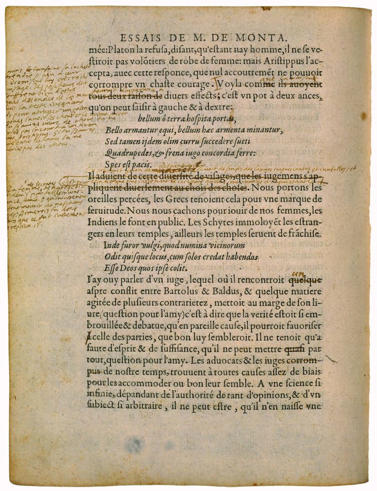 Apologie de Raimond Sebond de Michel de Montaigne - Essais - Livre 2 Chapitre 12 - Édition de Bordeaux - 143