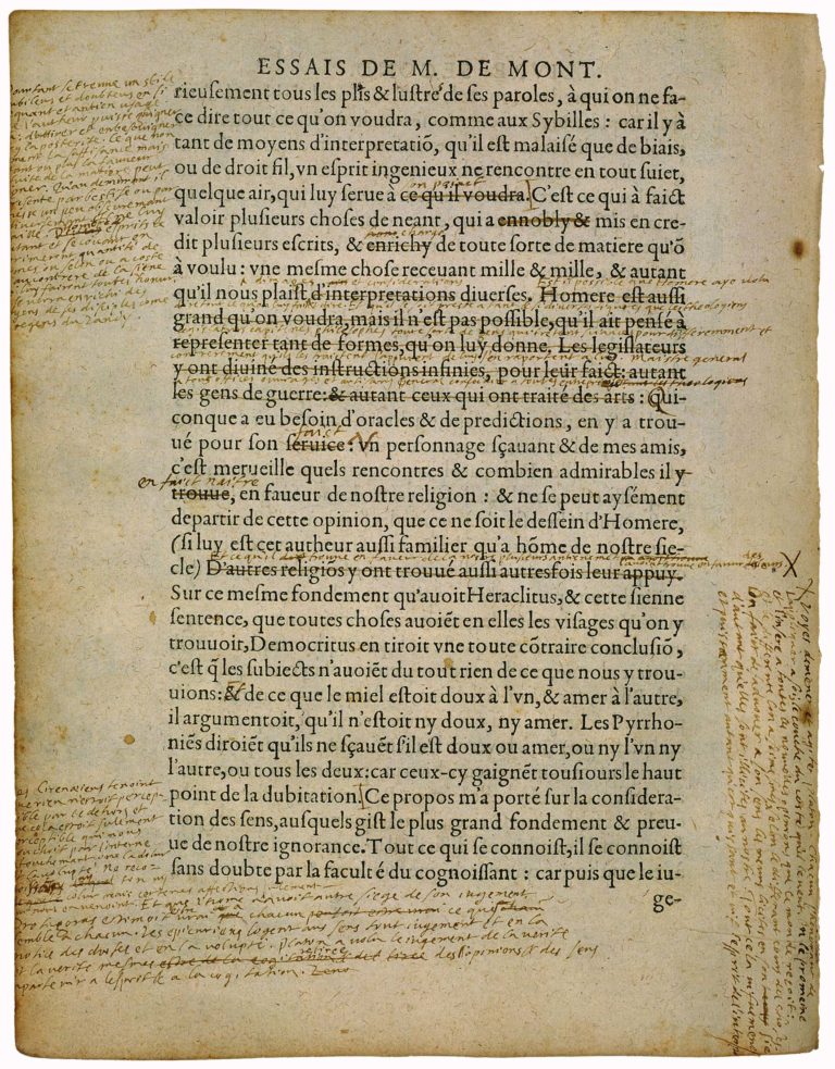 Apologie de Raimond Sebond de Michel de Montaigne - Essais - Livre 2 Chapitre 12 - Édition de Bordeaux - 147
