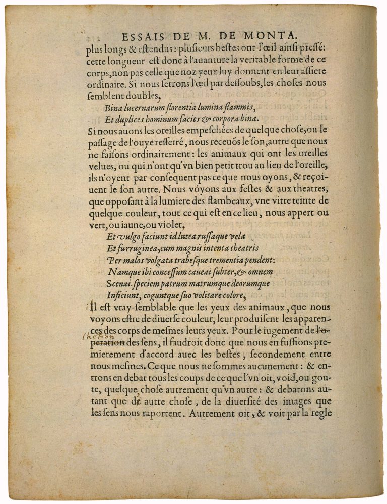 Apologie de Raimond Sebond de Michel de Montaigne - Essais - Livre 2 Chapitre 12 - Édition de Bordeaux - 159