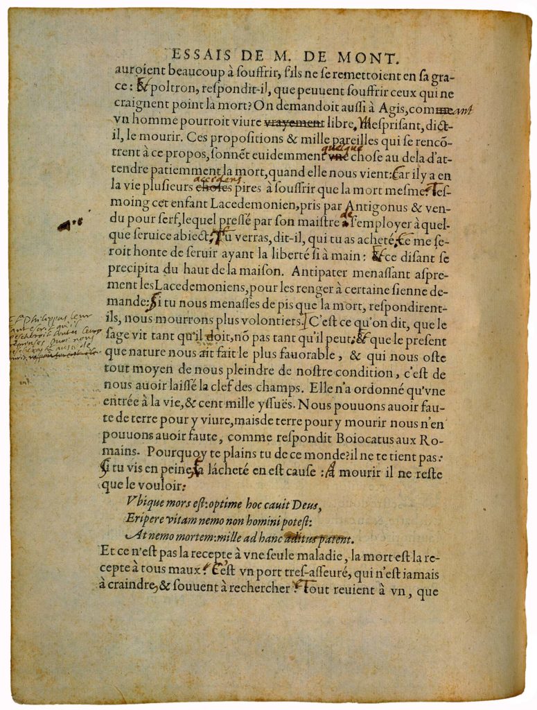 Coustume de l’Isle de Cea. de Michel de Montaigne - Essais - Livre 2 Chapitre 3 - Édition de Bordeaux - 002