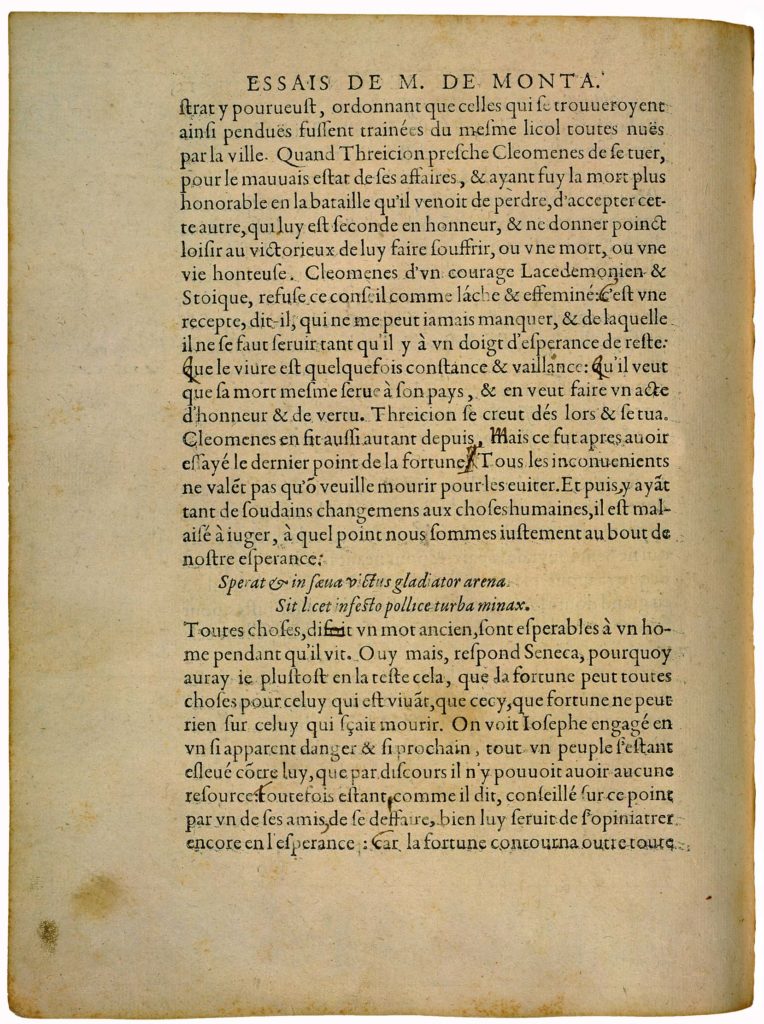 Coustume de l’Isle de Cea. de Michel de Montaigne - Essais - Livre 2 Chapitre 3 - Édition de Bordeaux - 006