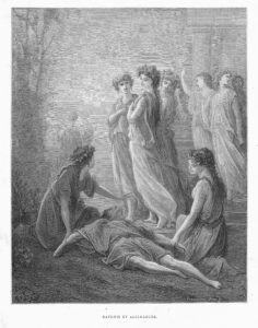 Daphnis et Alcimadure de Jean de La Fontaine dans Les Fables - Gravure de Gustave Doré - 1876