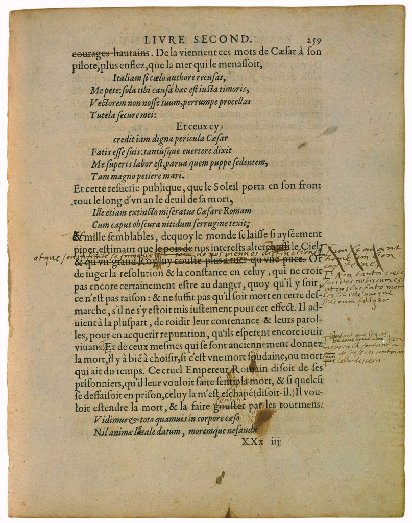 De Juger de La Mort d’Autruy de Michel de Montaigne - Essais - Livre 2 Chapitre 13 - Édition de Bordeaux - 002