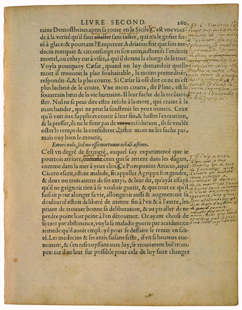 De Juger de La Mort d’Autruy de Michel de Montaigne - Essais - Livre 2 Chapitre 13 - Édition de Bordeaux - 004