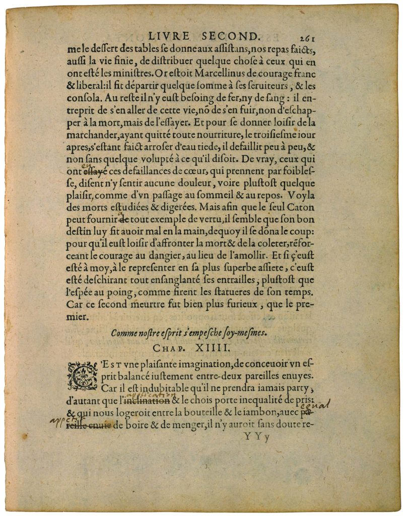 De Juger de La Mort d’Autruy de Michel de Montaigne - Essais - Livre 2 Chapitre 13 - Édition de Bordeaux - 006