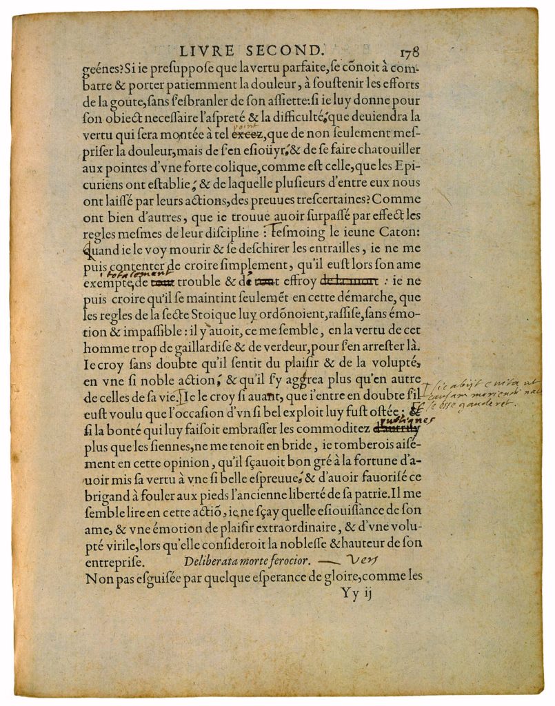 De La Cruauté de Michel de Montaigne - Essais - Livre 2 Chapitre 11 - Édition de Bordeaux - 004