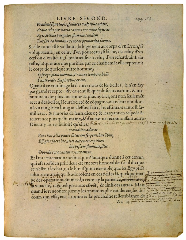De La Cruauté de Michel de Montaigne - Essais - Livre 2 Chapitre 11 - Édition de Bordeaux - 014