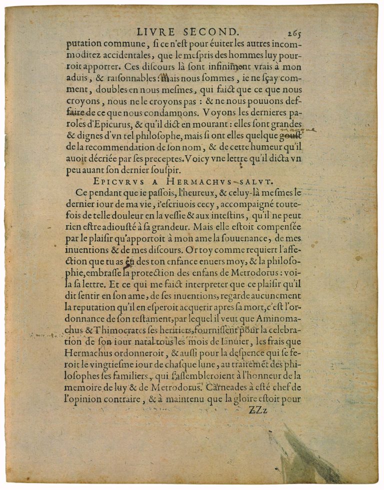 De La Gloire de Michel de Montaigne - Essais - Livre 2 Chapitre 16 - Édition de Bordeaux - 003