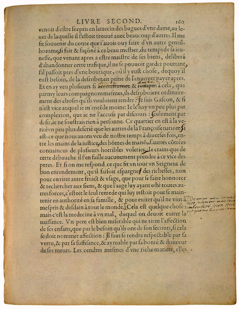 De l’Affection des Pères aux Enfants de Michel de Montaigne - Essais - Livre 2 Chapitre 8 - Édition de Bordeaux - 005