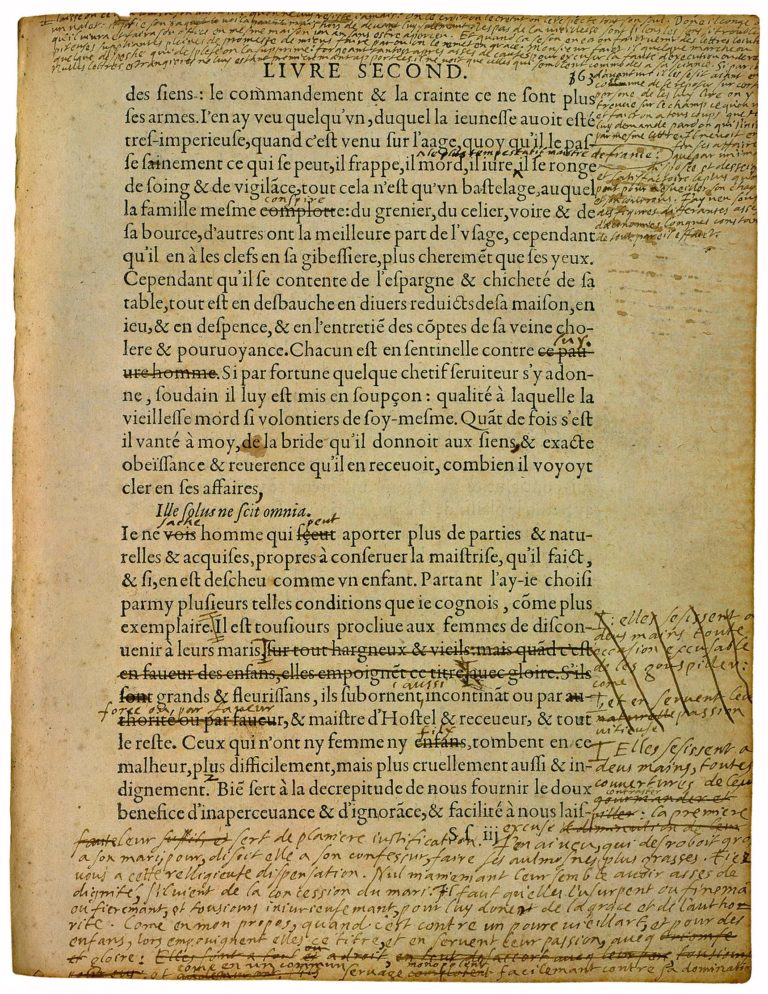 De l’Affection des Pères aux Enfants de Michel de Montaigne - Essais - Livre 2 Chapitre 8 - Édition de Bordeaux - 011