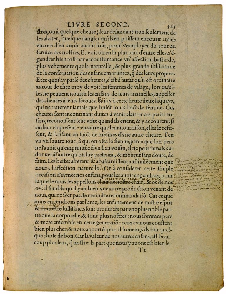 De l’Affection des Pères aux Enfants de Michel de Montaigne - Essais - Livre 2 Chapitre 8 - Édition de Bordeaux - 015