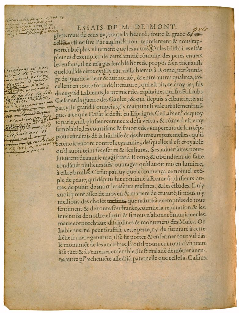 De l’Affection des Pères aux Enfants de Michel de Montaigne - Essais - Livre 2 Chapitre 8 - Édition de Bordeaux - 016