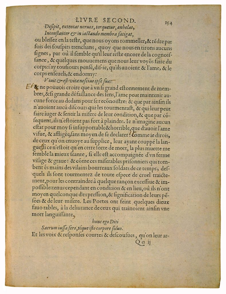 De l’Exercitation de Michel de Montaigne - Essais - Livre 2 Chapitre 6 - Édition de Bordeaux - 006