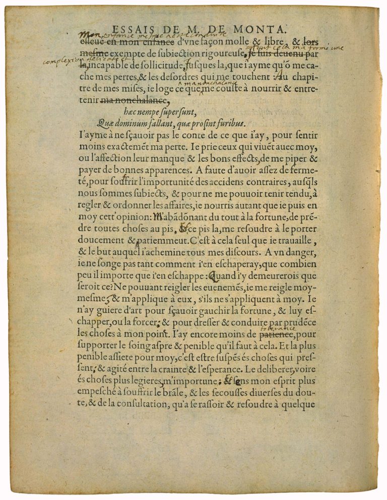 De la Præsumption de Michel de Montaigne - Essais - Livre 2 Chapitre 17 - Édition de Bordeaux - 012