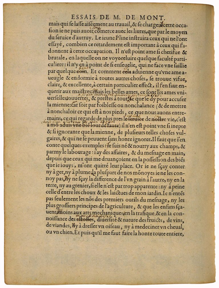 De la Præsumption de Michel de Montaigne - Essais - Livre 2 Chapitre 17 - Édition de Bordeaux - 020